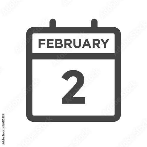 February 2 Calendar Day or Calender Date for Deadlines or Appointment