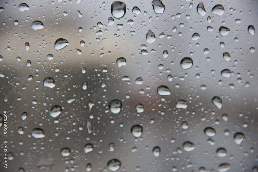 drops of water on a glass window