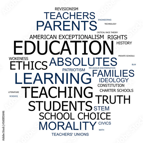 Education School Choice Parental Rights Public Policy Word Cloud photo