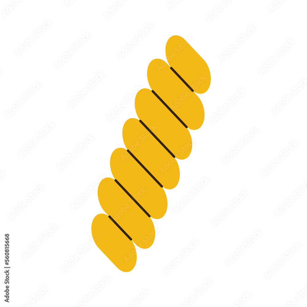 Fusilli pasta isolated on white background. Icon of fusilli pasta. Food is symbol of italian cuisine menu. Cartoon macaroni. Fusilli pasta isolated on white background. Icon of fusilli pasta. Food is symbol of italian cuisine menu. Cartoon macaroni.
