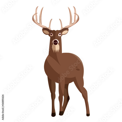 Isolated cute reindeer colored sketch Vector
