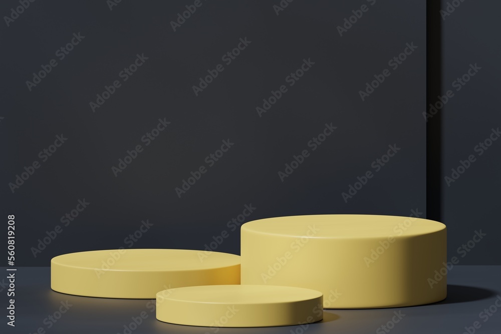 Scene with a podium for product presentation, 3d rendering Scene with a podium for product presentation, 3d rendering