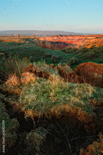 Islands of collapsed ground