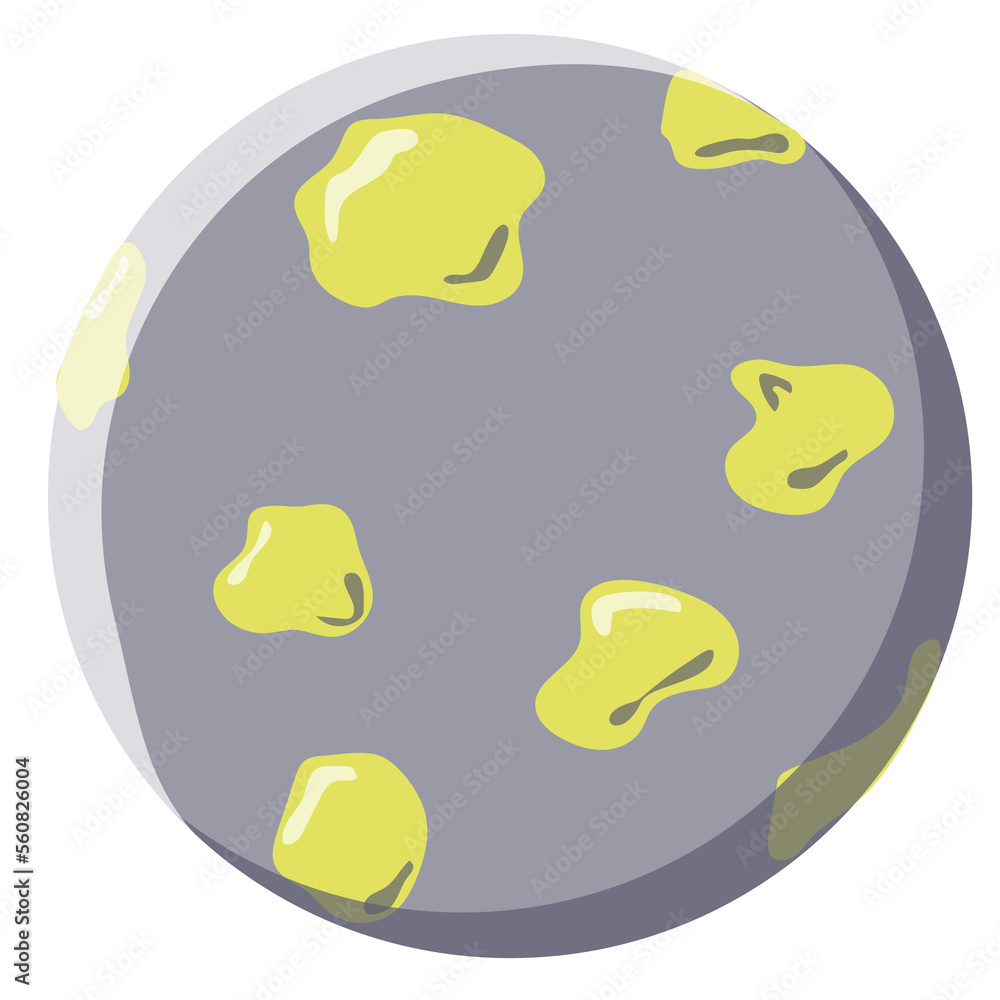 Simple flat gray planet moon with yellow craters patten Simple flat gray planet moon with yellow craters patten