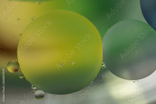 Obraz na płótnie Bubbles of oil in the water. Balloons, eyes, balls, colors.
Abstraction - Cosmos - Planets. w salonie