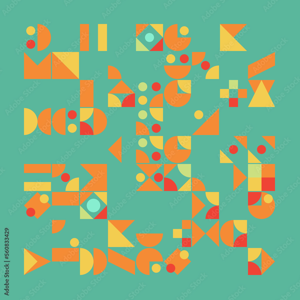 set of shapes Bauhaus graphic 