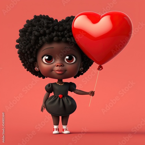 Cute Cartoon African Americ...