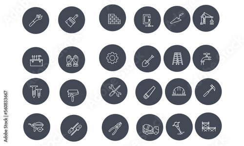 Construction Related icons vector design 