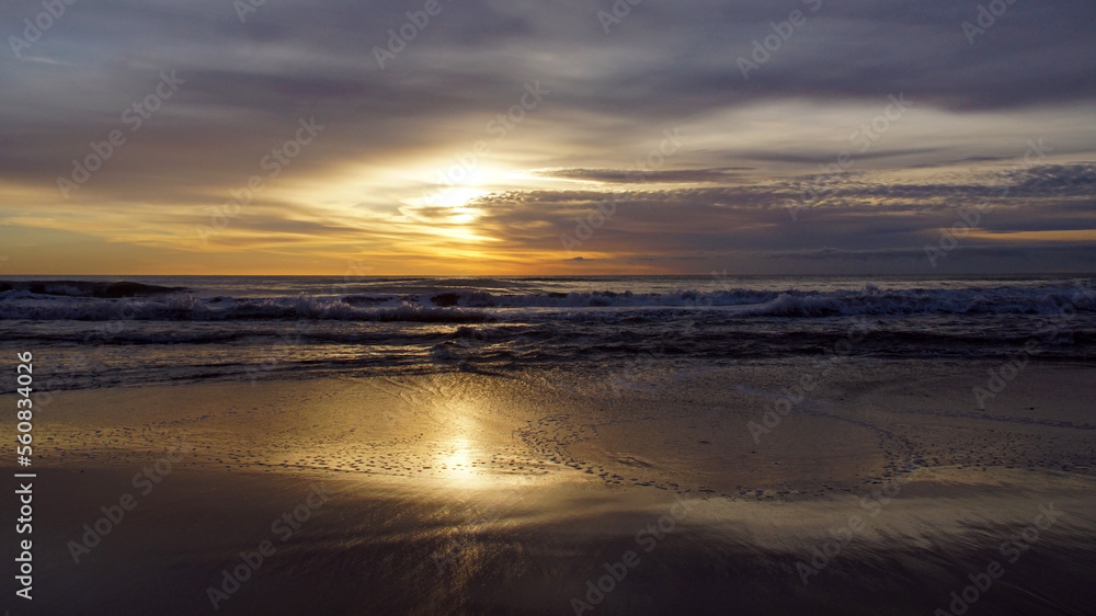 sunset over the sea