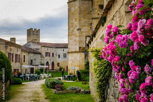 Fototapeta Naklejka Na Ścianę i Meble -  Streets of the quaint fortified village of Larressingle in the South of France (Gers)