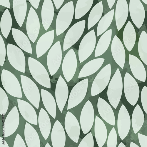 Leaves Pattern. Watercolor leaves seamless vector background, jungle print textured