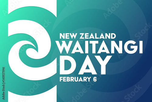 Waitangi Day. New Zealand. February 6. Vector illustration. Holiday poster.