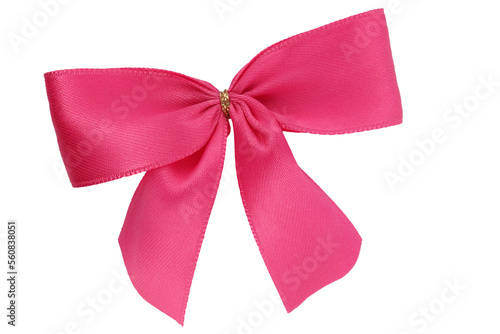 Pink gift bow ribbon isolated png file