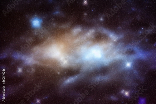 Abstract space nebula backgrounds. IA technology