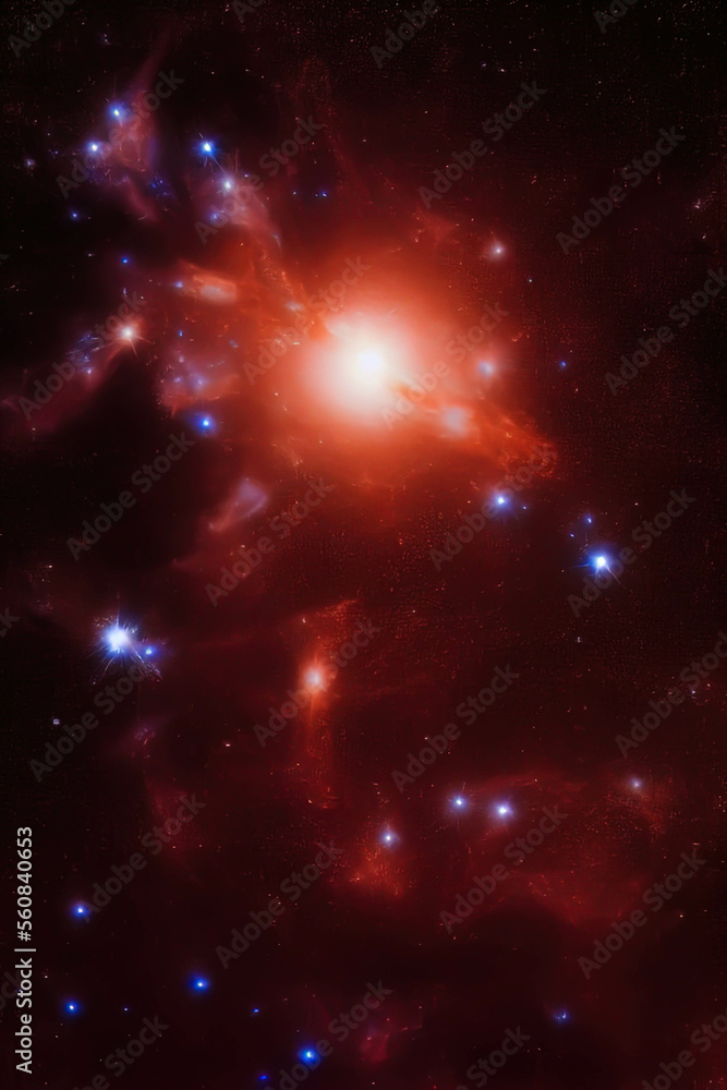 Abstract space nebula backgrounds. IA technology
