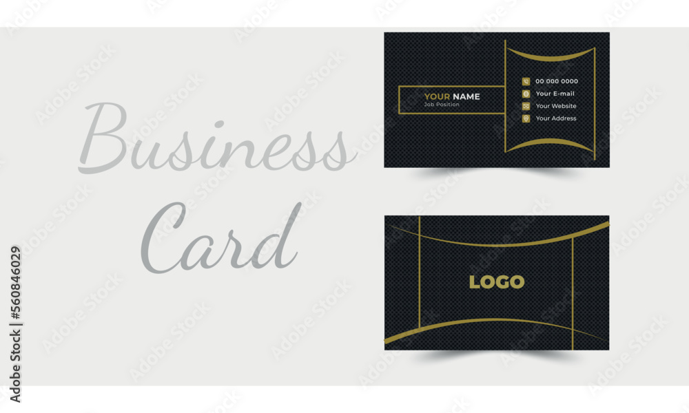Modern Business Card, Elegant luxury clean dark business card, Black Business Card design Modern Business Card, Elegant luxury clean dark business card, Black Business Card design