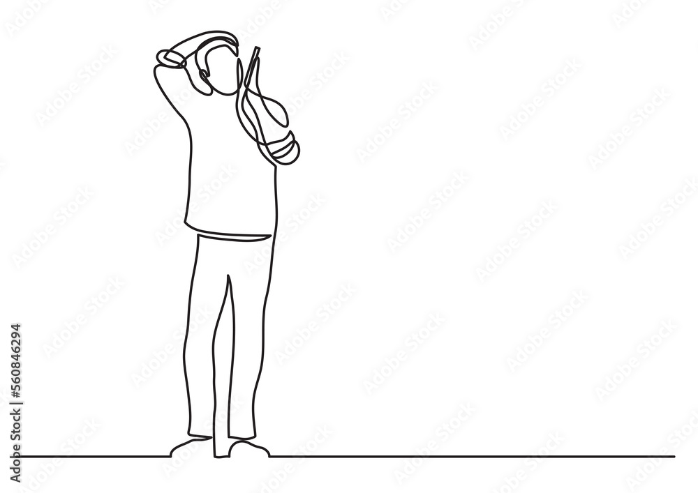 continuous line drawing standing frustrated man talking on phone - PNG image with transparent background continuous line drawing standing frustrated man talking on phone - PNG image with transparent background