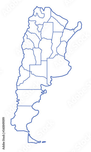 Argentina contour map