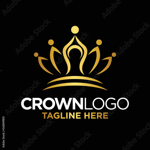 Crown Logo Design Template Inspiration, Vector Illustration.