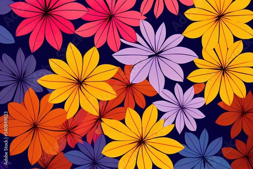 Textile and wallpaper patterns. A printable digital illustration work. Floral Print designs. Generative AI