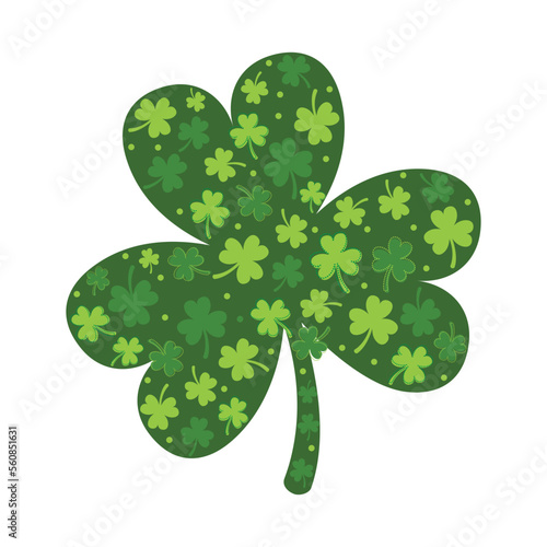 Saint Patrick's Day Leaf, St. Patrick's Clover, Clover Vector, Lucky Charm, Lucky Clover Vector, Clover Leaf, Leaf Icon, St. Patrick's Day Clover, St. Patrick's Day Decor, Vector Illustration