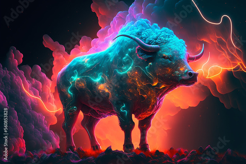 The Dream Protector - Fantasy art Depicting a Bull