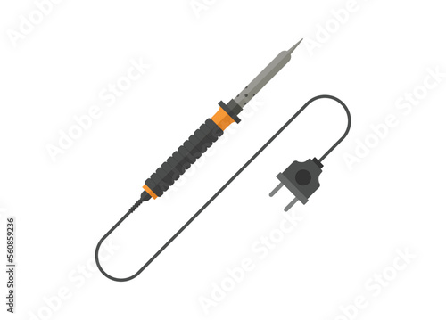 Solder tool. Simple flat illustration.