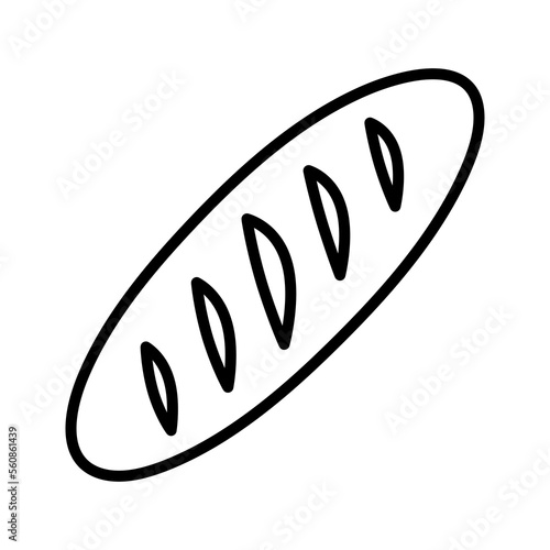 Bread roll icon. Bread loaf. Pictogram isolated on white background.
