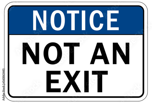 Not an exit sign and labels 