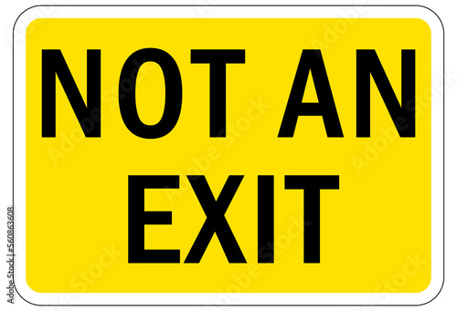 Not an exit sign and labels 