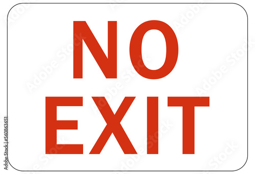 Not an exit sign and labels 