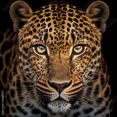 Portrait of a leopard photo