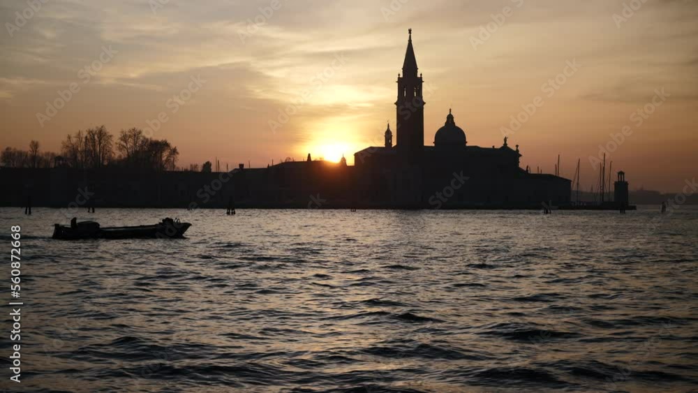 Venice, Italy - Sunset on the San Marco basin Venice, Italy - Sunset on the San Marco basin