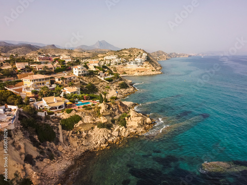 Fototapeta Naklejka Na Ścianę i Meble -  Rocks beach next to Villajoyosa Alicante Spain