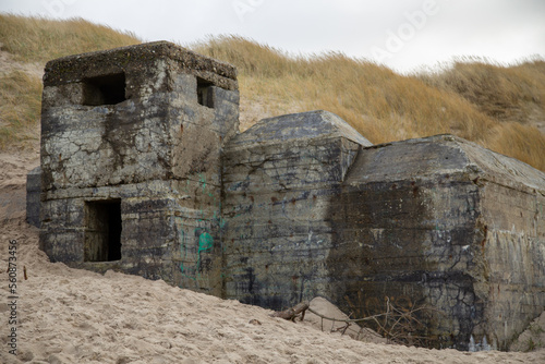 Obraz na plátně Bunker Atlantikwall Regelbau Dänemark