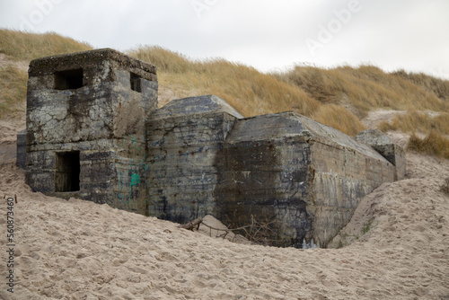 Canvas Print Bunker Atlantikwall Regelbau Dänemark