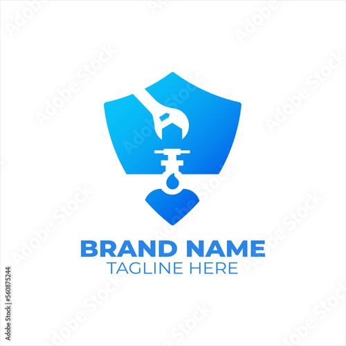 Plumbing Service Logo. Vector and illustration. Isolated on White Background