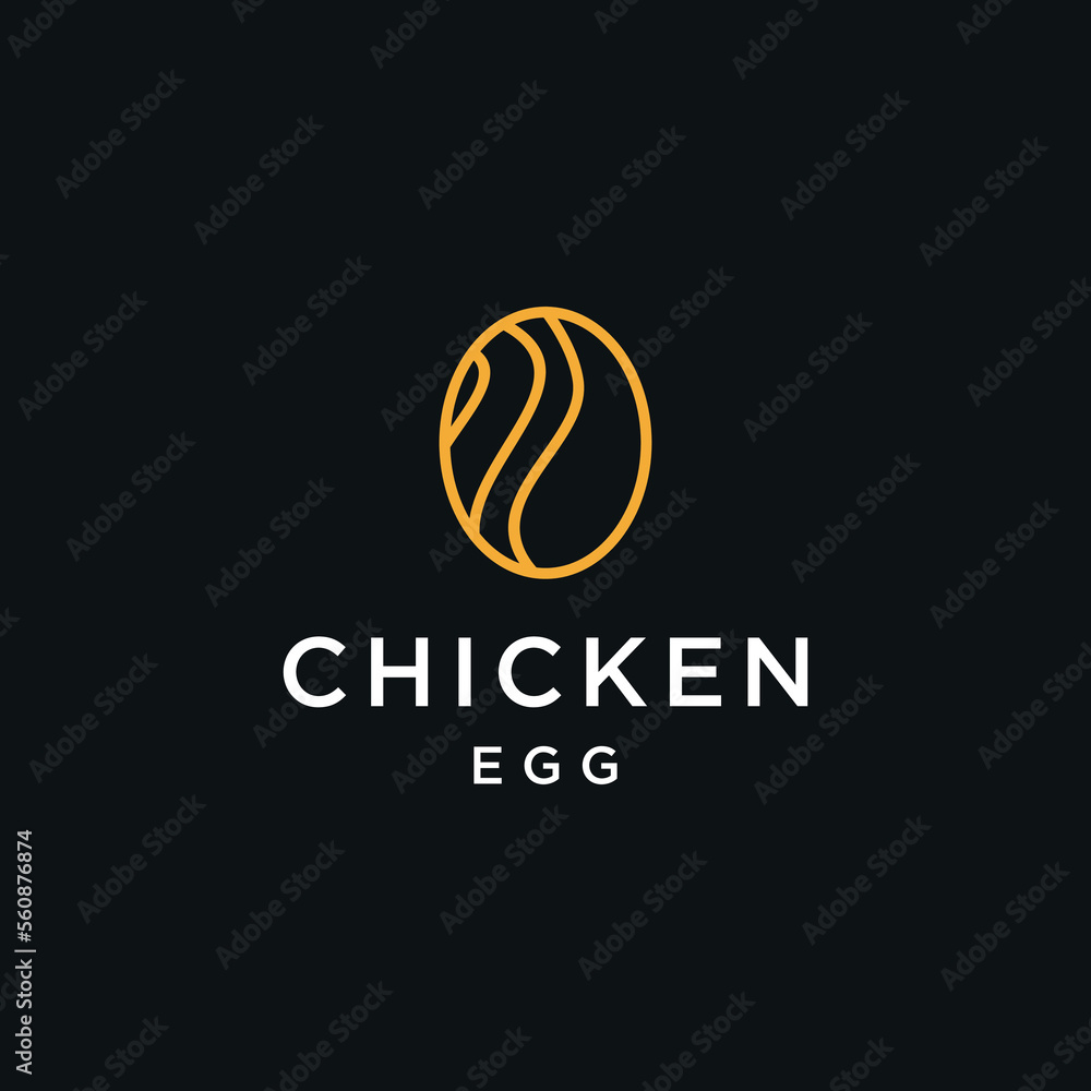  egg with rooster shape logo design vector icon symbol illustration