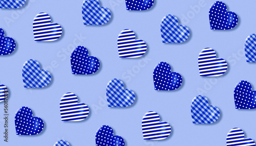 3d decorative blue heart variation for wallpapers and backgrounds