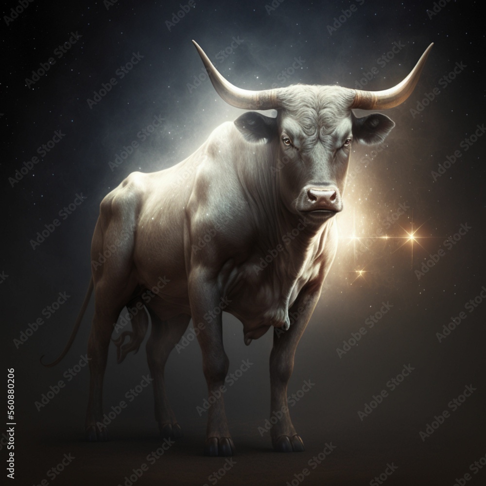 Taurus Zodiac star sign created with generative AI technology Taurus Zodiac star sign created with generative AI technology
