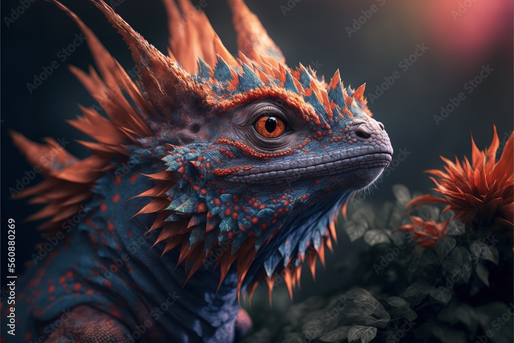 head of an iguana generative ai head of an iguana generative ai