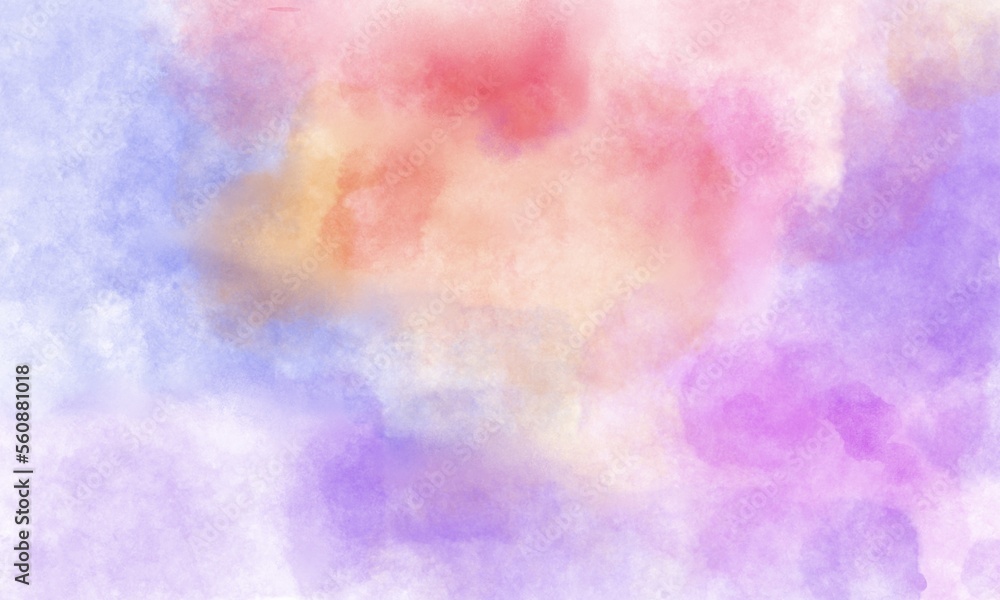 Abstract colorful watercolor effect painting background