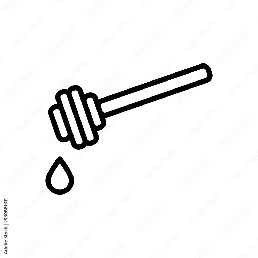 Honey dipper icon vector logo design template Honey dipper icon vector logo design template