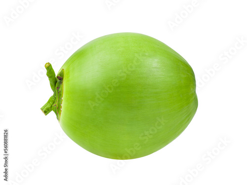 Green coconut isolated on transparent png
