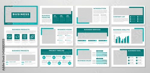 set of corporate presentation template design with minimalist concept and modern layout use for annual report and business profile