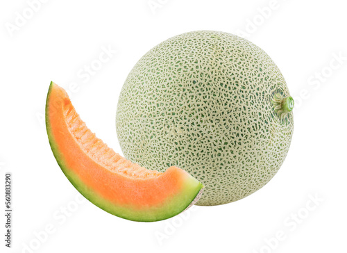 cantaloupe melon on transparent png