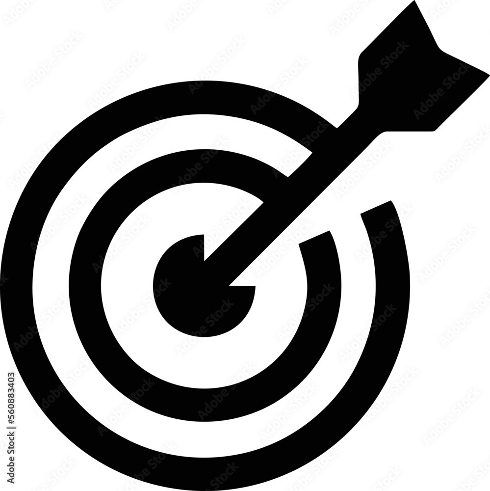 target focus illustration symbol in white background target focus illustration symbol in white background