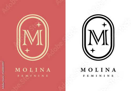 Letter M logo, perfect for salons, spas, and others.