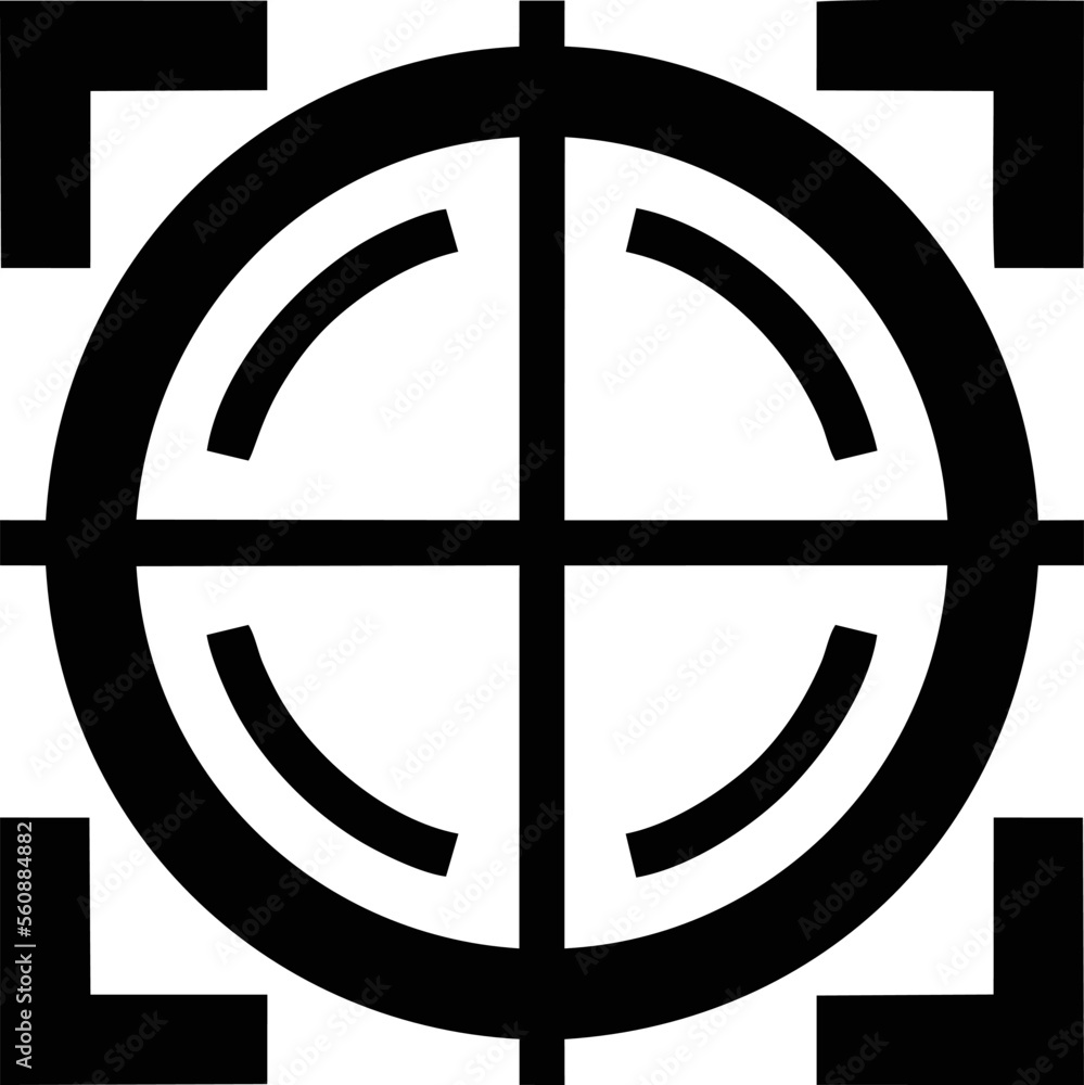 target focus illustration symbol in white background target focus illustration symbol in white background