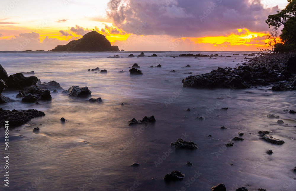 Dawn at Koki Beach With Alau Island in The Distance, Koki Beach Park, Hana, Maui, Hawaii, USA Dawn at Koki Beach With Alau Island in The Distance, Koki Beach Park, Hana, Maui, Hawaii, USA